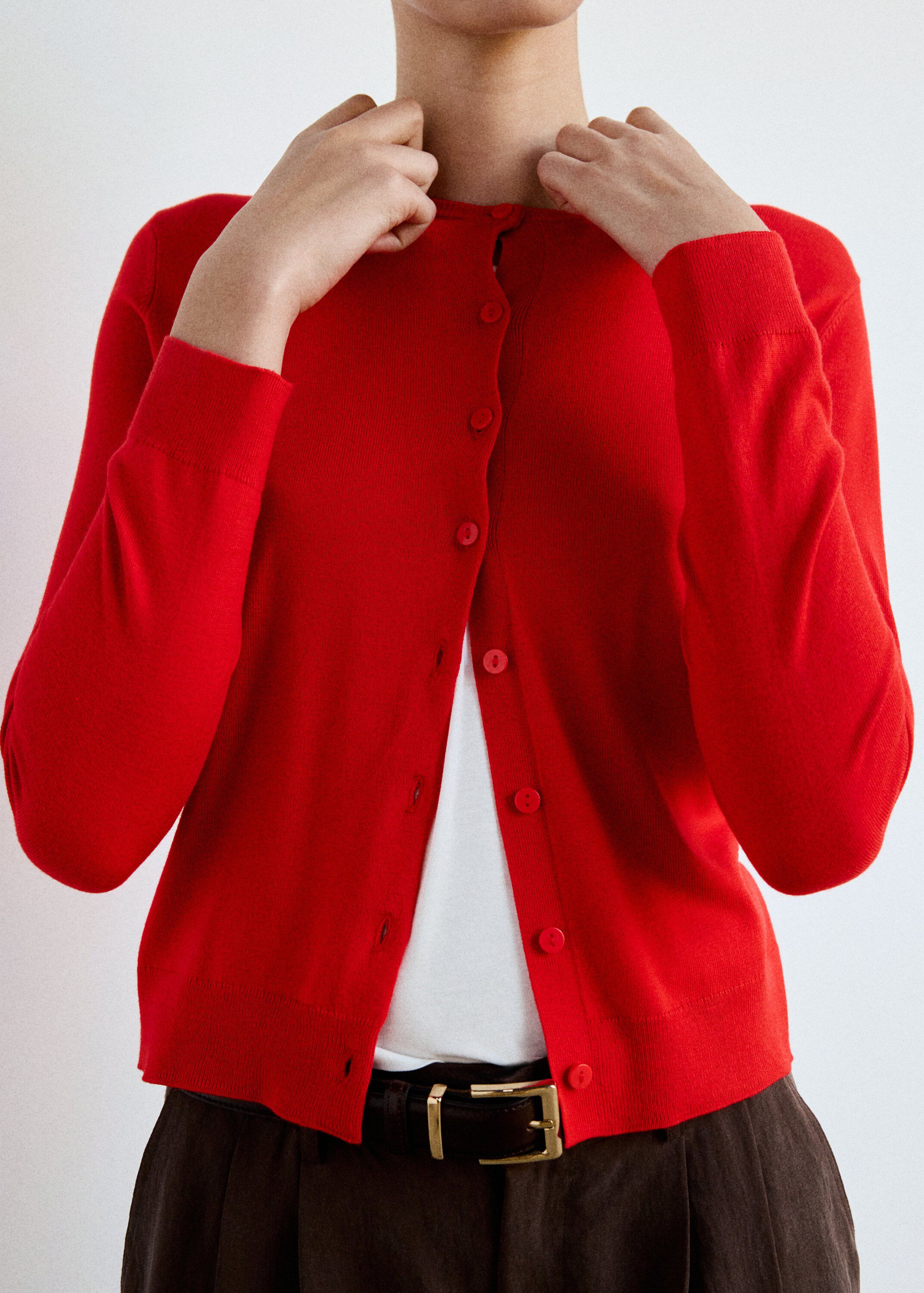 Knitted button cardigan