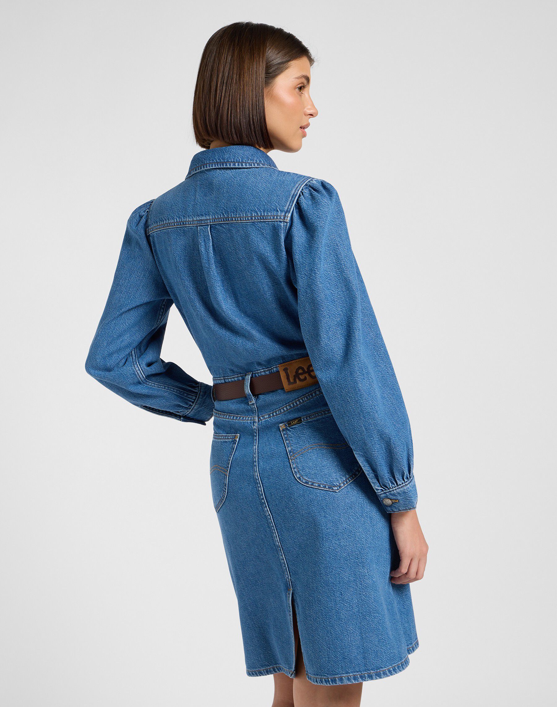 LONG_SLEEVE_DRESS FINE_BLUE