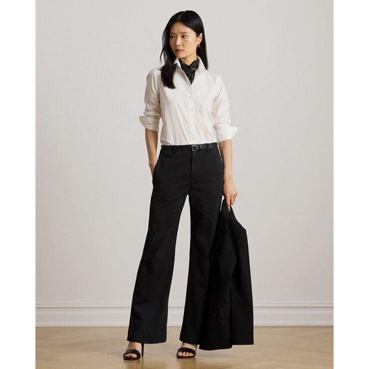 Stretch Cotton Chino Flare Pant