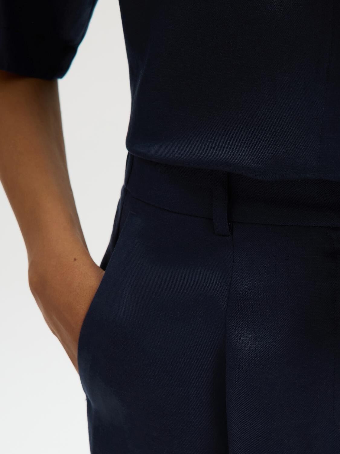 Slflyra Hw Wide Linen Blend Pant Noos