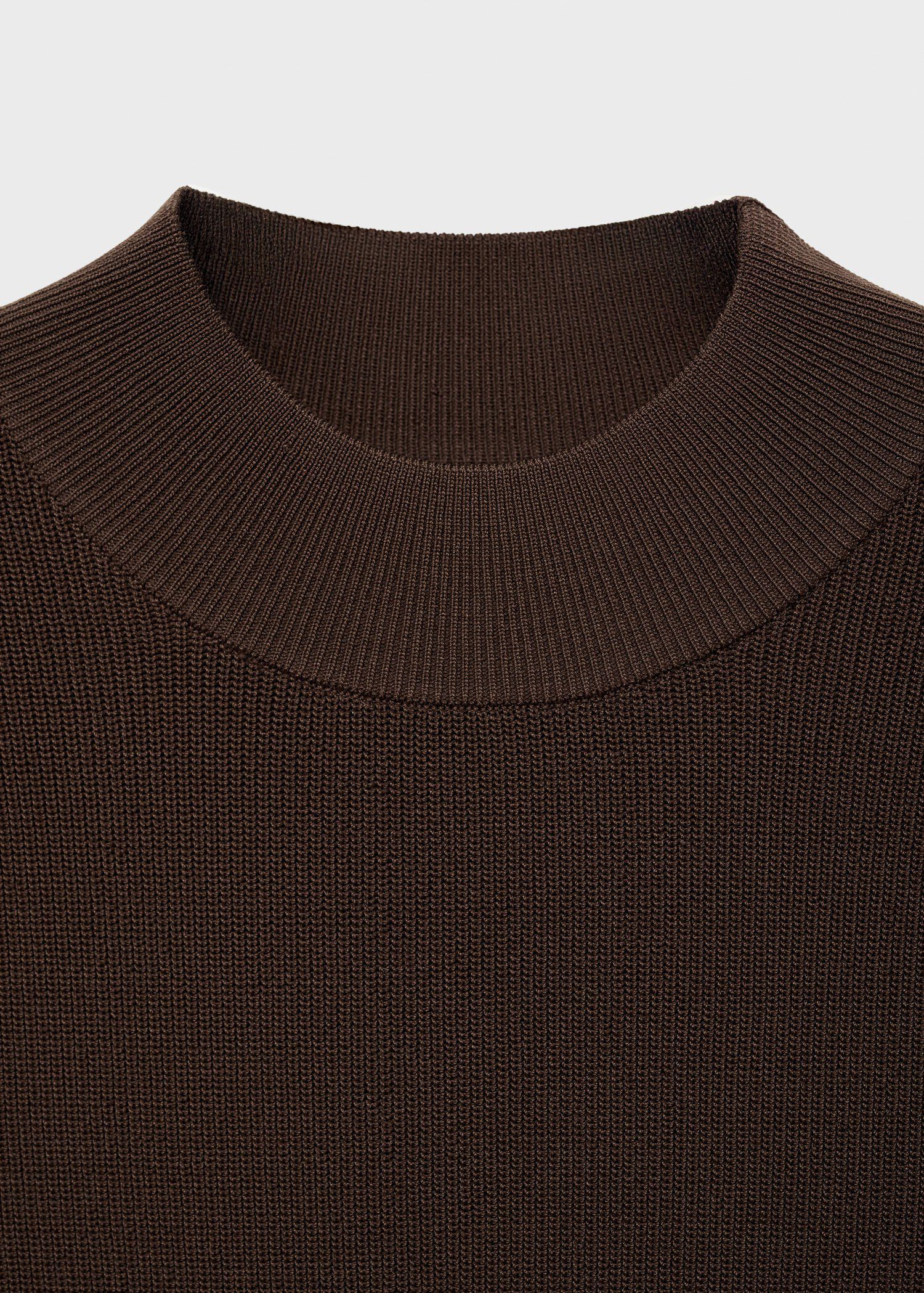 Perkins-neck knitted dress
