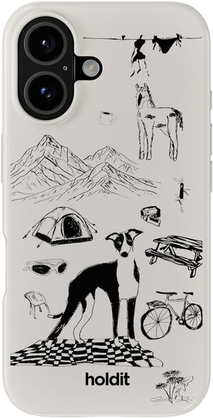 Graphic Print Case MagSafe iPhone 16 Wool Gray