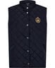 Crest-Patch Quilted Mockneck Vest