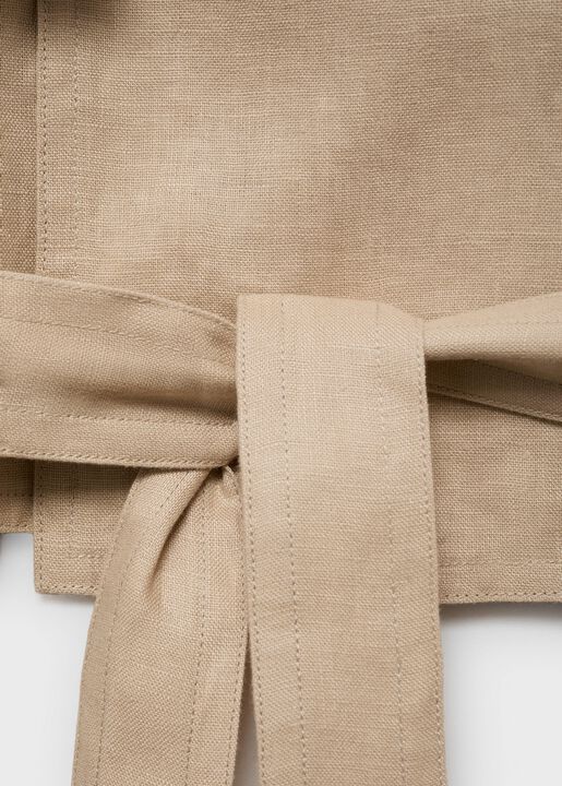 Belted linen jacket