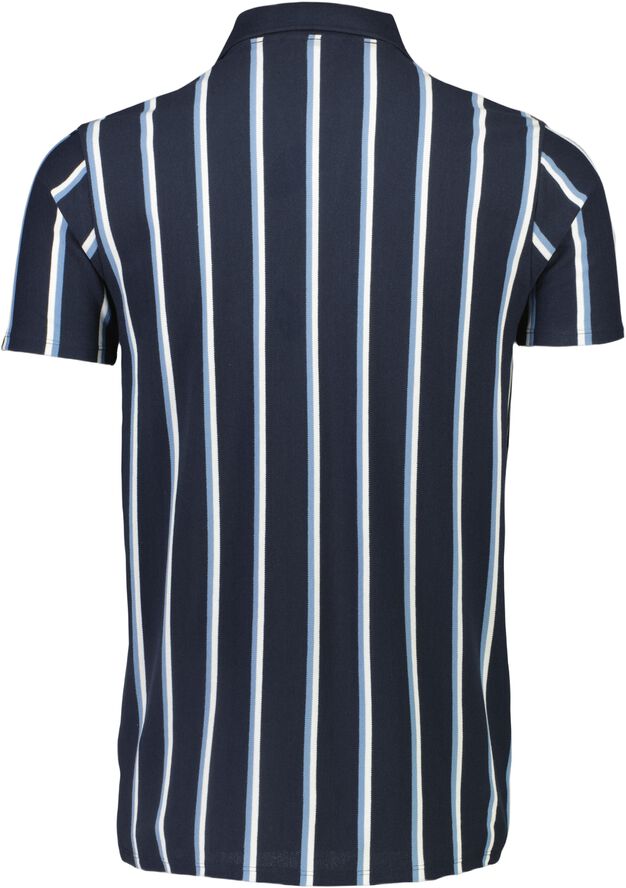 Striped piqué polo shirt S/S