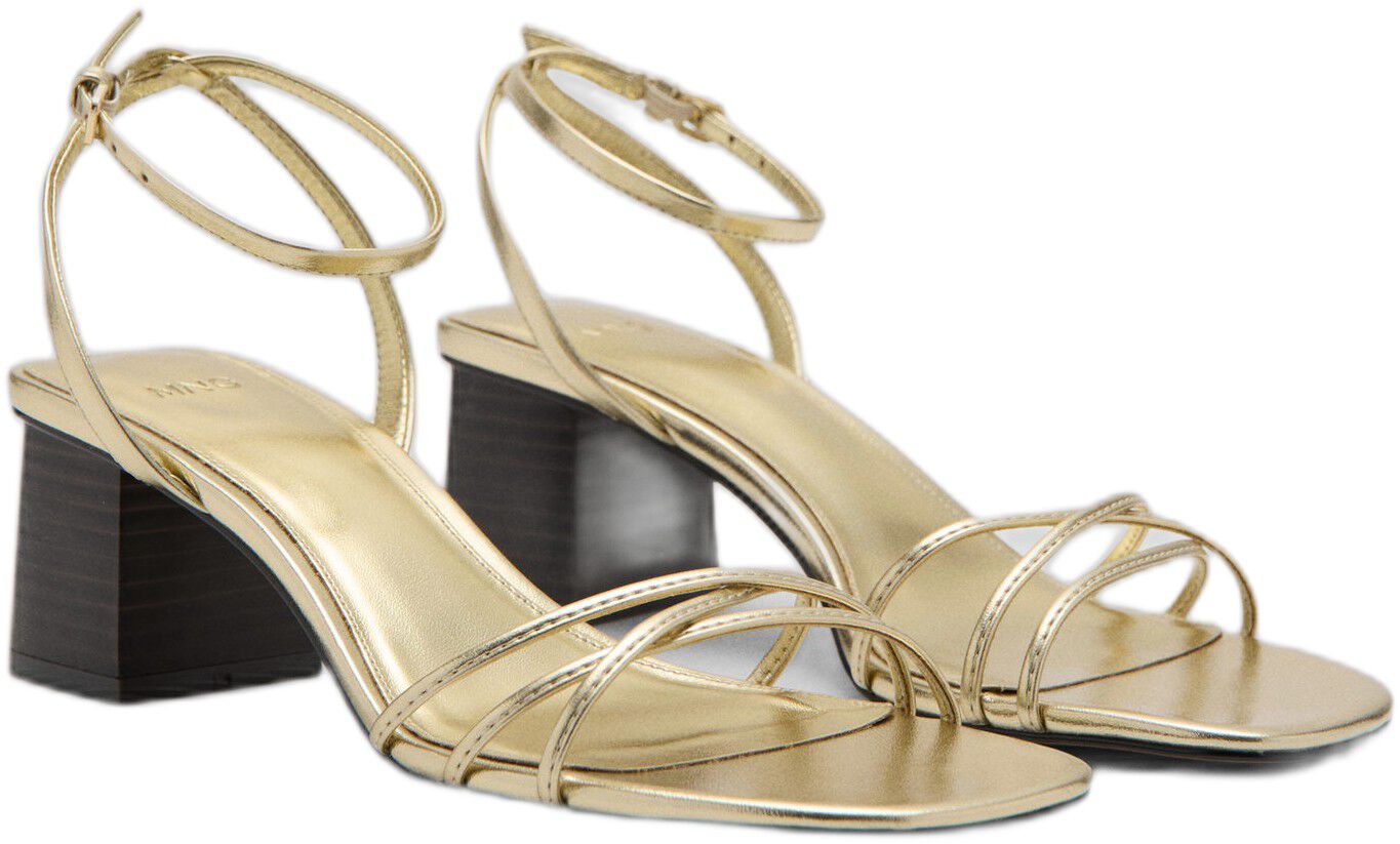 Heeled sandals with straps