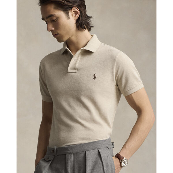Custom Slim Fit Mesh Polo Shirt
