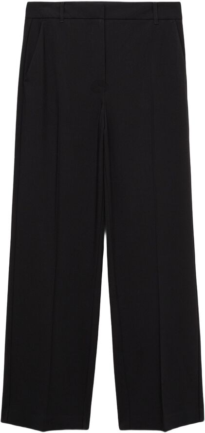 Straight mid-rise trousers