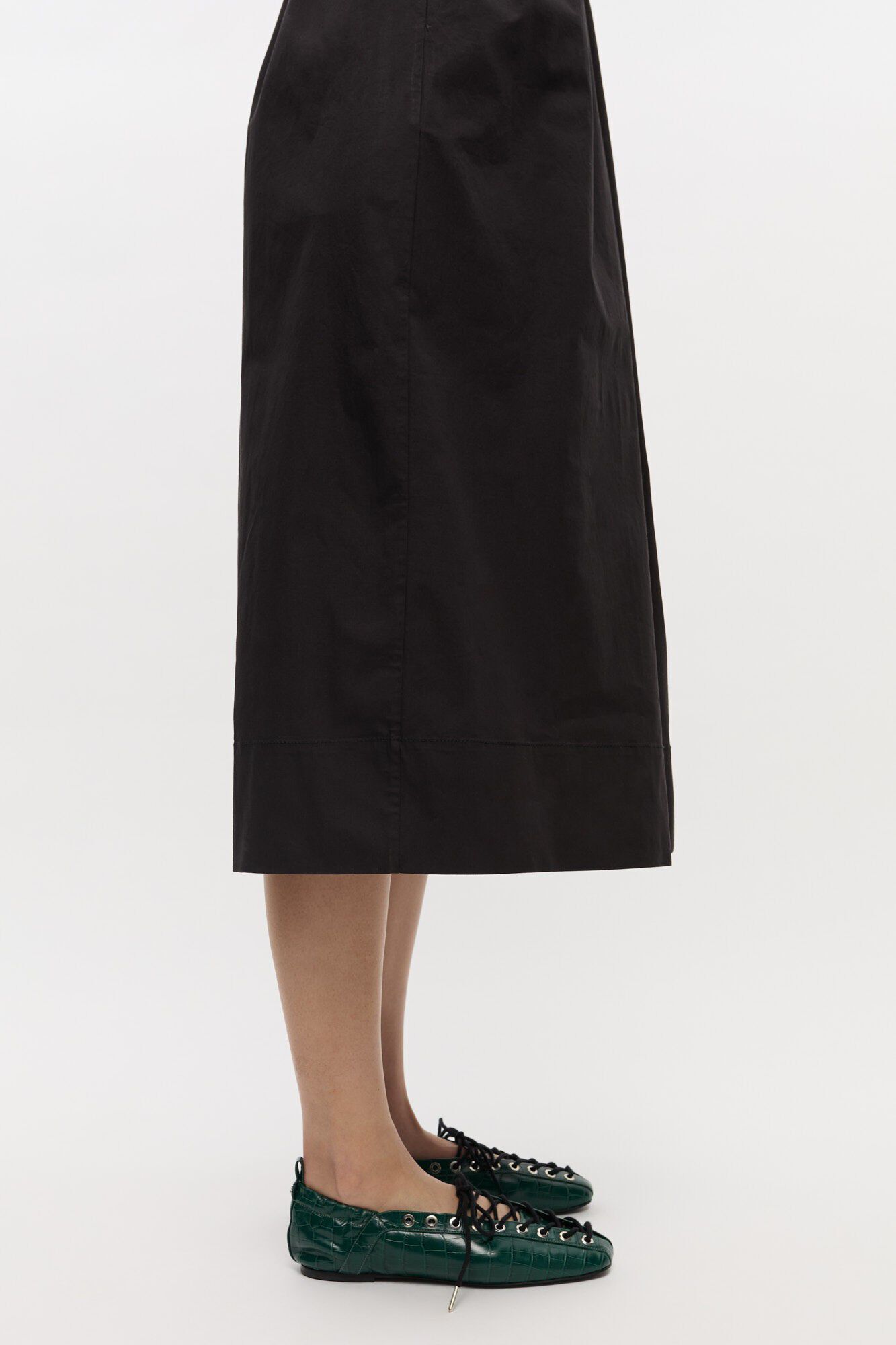 Eyelets Lace Up Ballerina Denim Pri