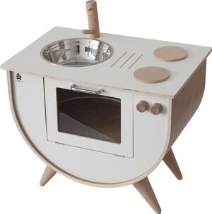 Legekøkken, classic white w/wood