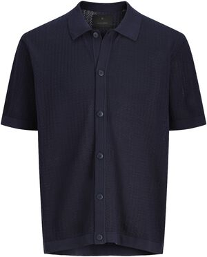 JPRBLAOWEN KNIT BUTTON THROUGH POLO
