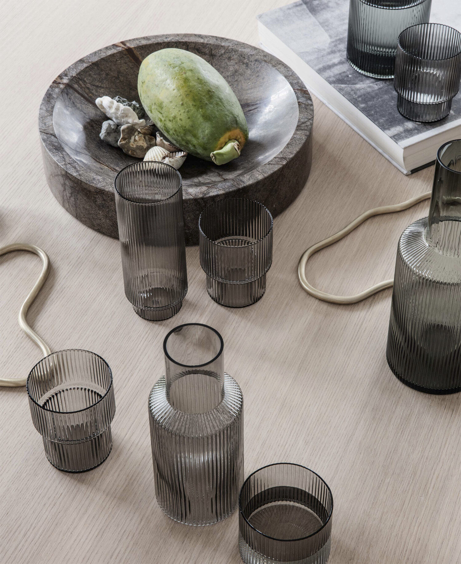 Ripple Carafe - Smoked Grey