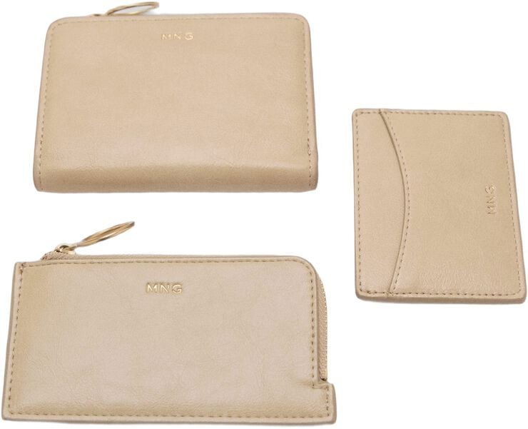 Hammered leather effect card holder