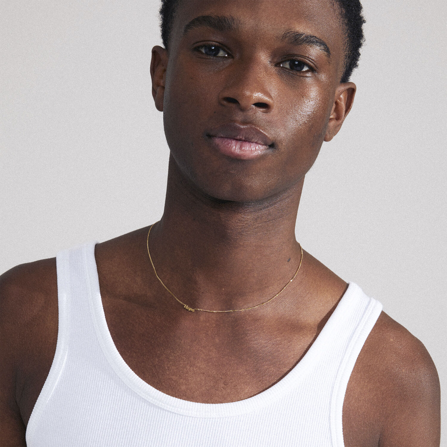 HOPE recycled necklace gold-plated