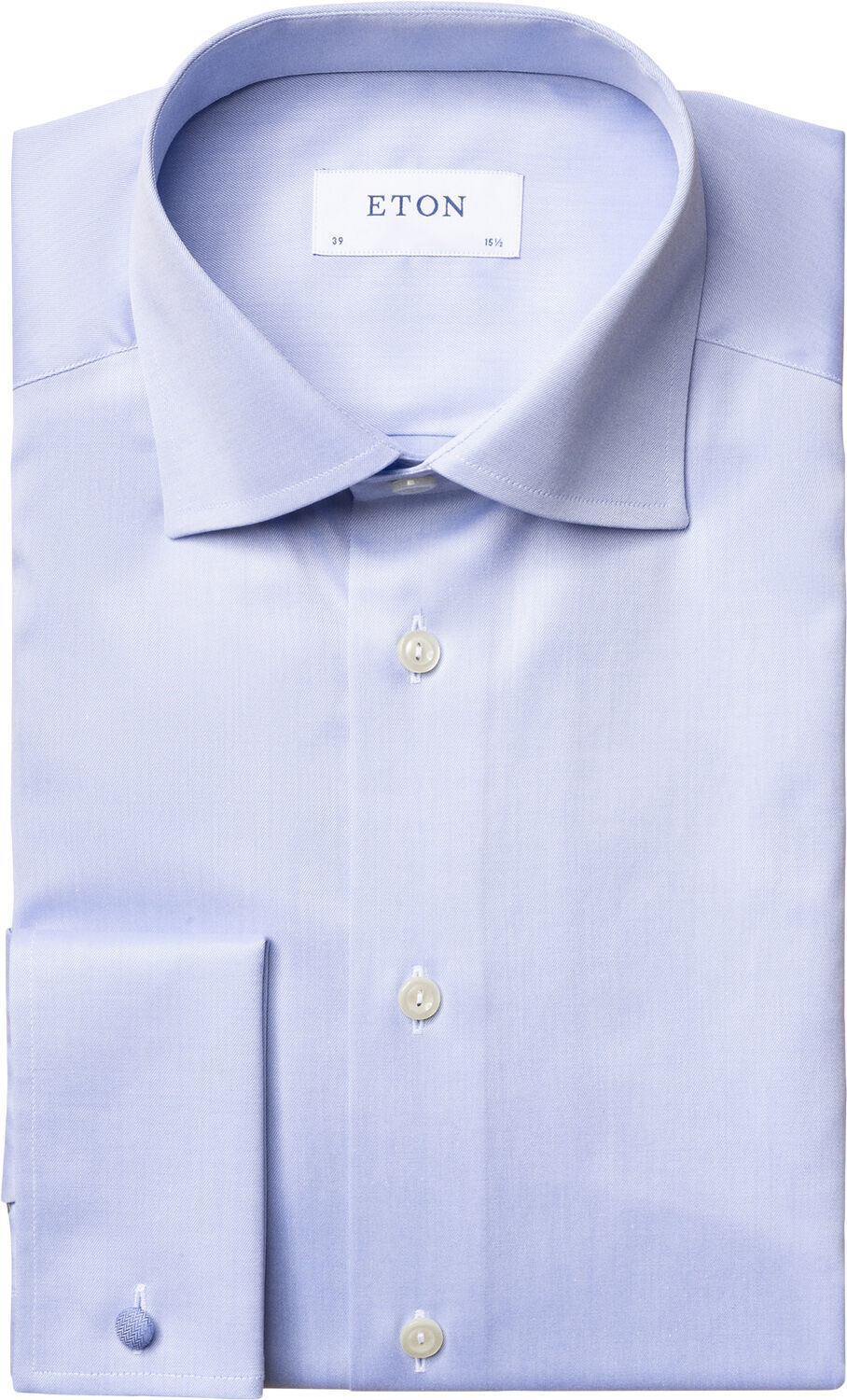 Slim Fit Light Blue Signature Twill Shirt - French cuff