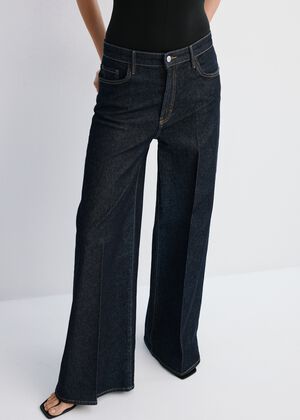 High-waisted wide-leg jeans
