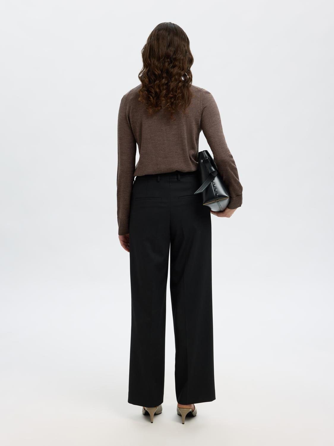 Slfthea Ls Knit Merino Collar Neck Noos