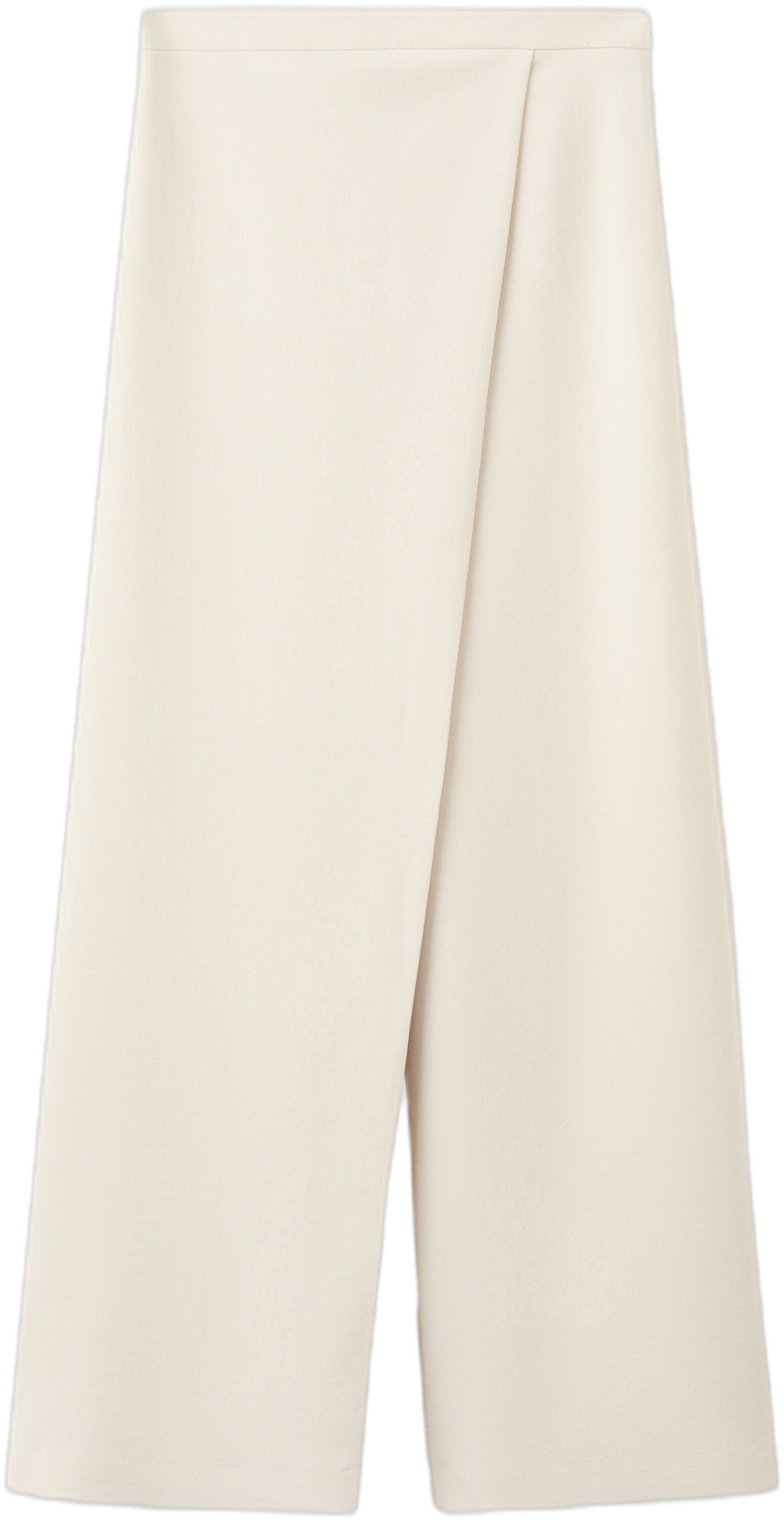 Straight-leg crossover trousers