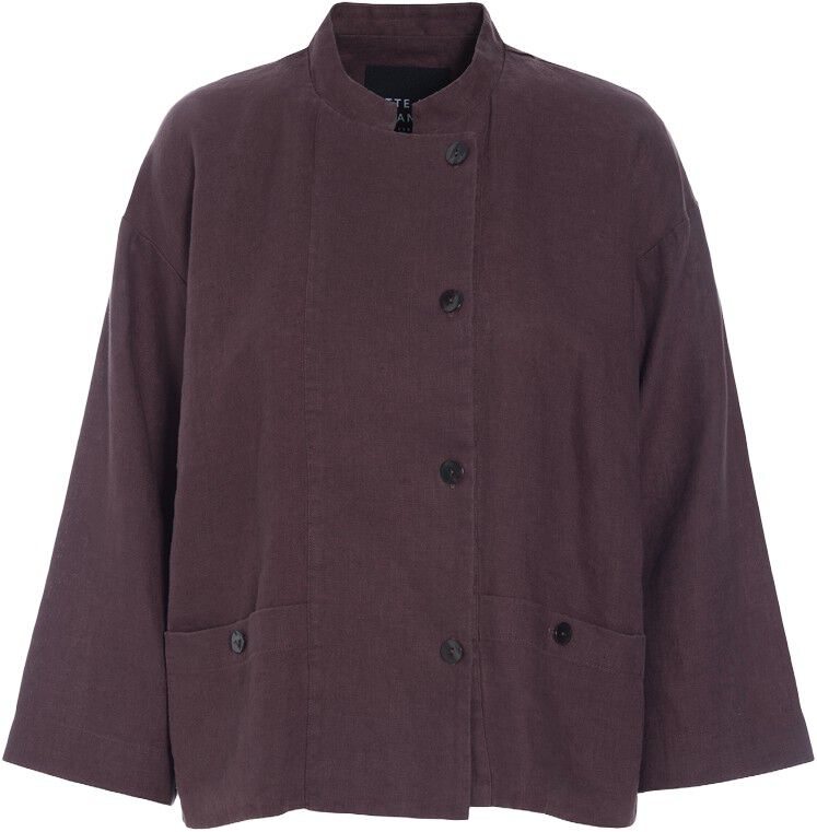 Lazy linen jakke med krave