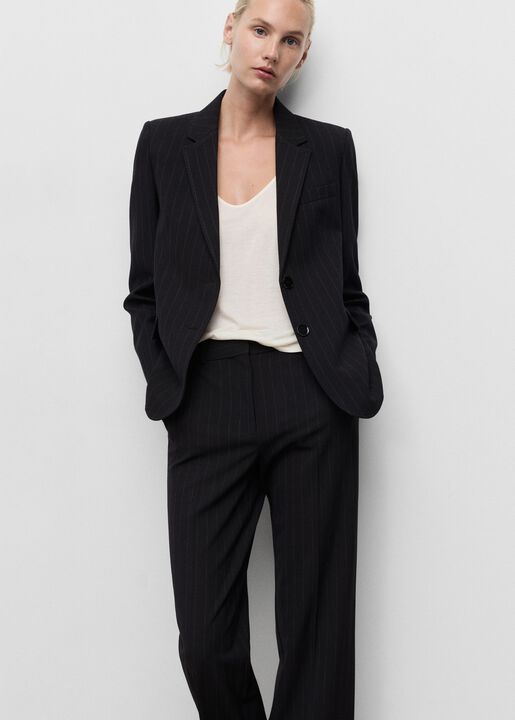 Straight-fit suit trousers