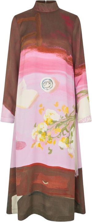 2263 Dry Viscose, Long Sleeve Midi Dress