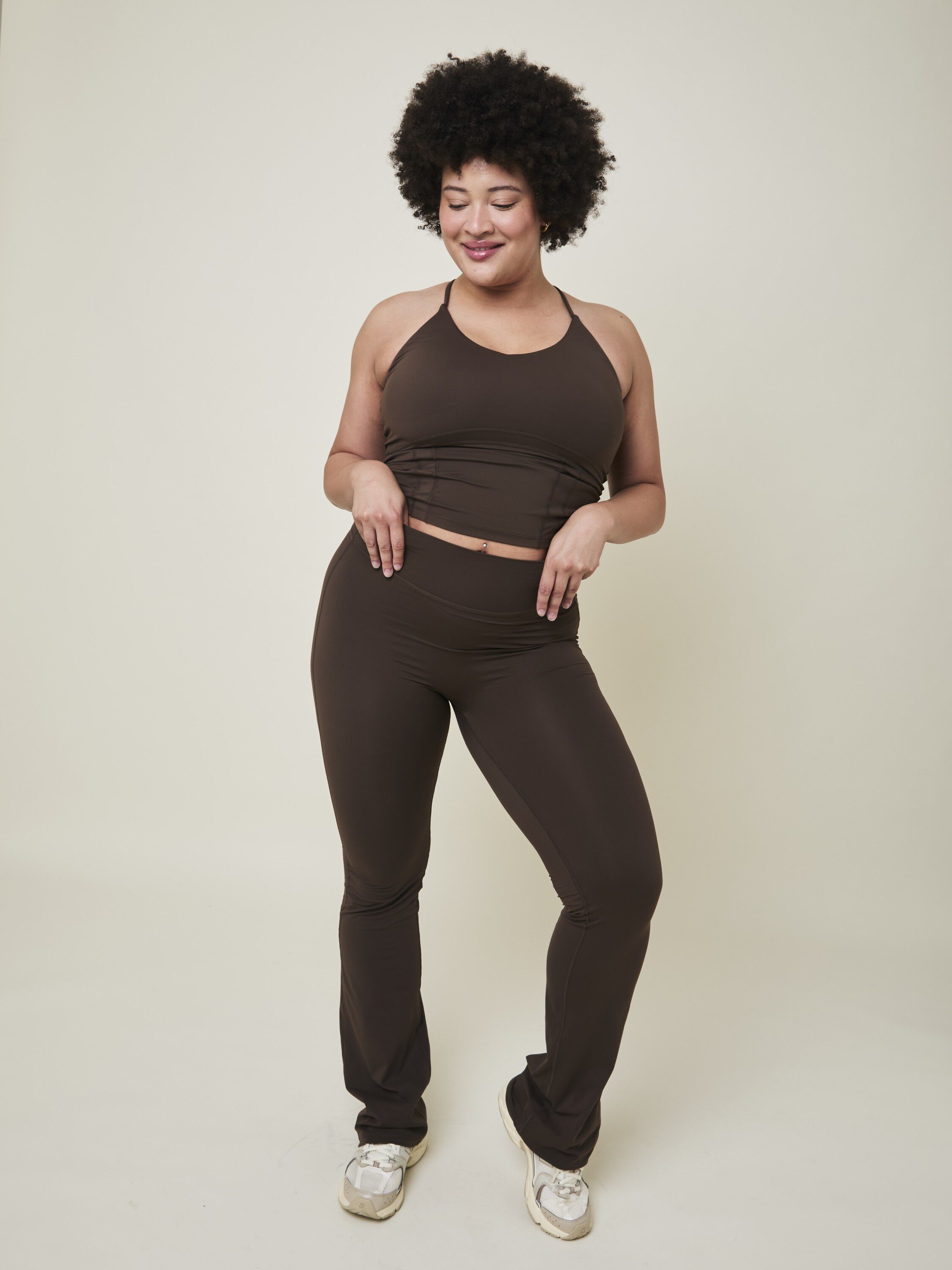 Art h&oslash;jtaljet flared leggings - Arabica
