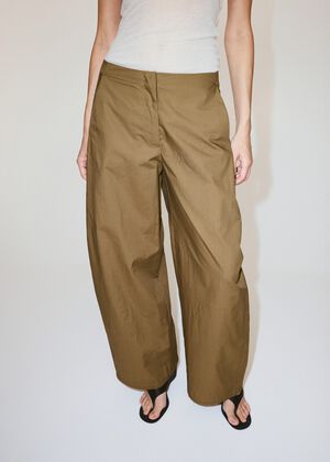 Straight-leg trousers with detachab
