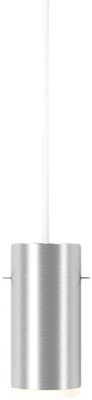 Tube Pendant, Brushed Aluminium, Small