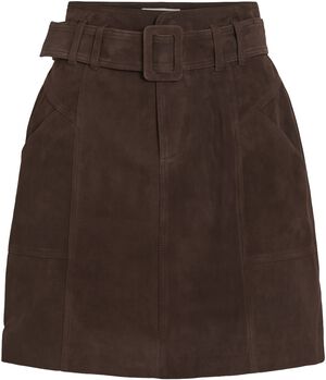 ROUERNA HW SHORT SUEDE SKIRT