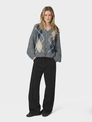 Beleney Small Check Fluff Cardigan