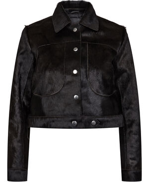 100% leather fur jacket