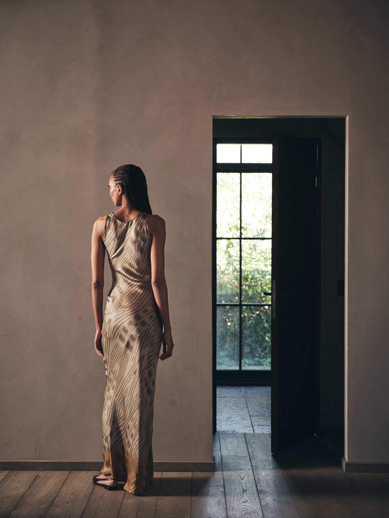 Ombre ikat bias dress - Lavan