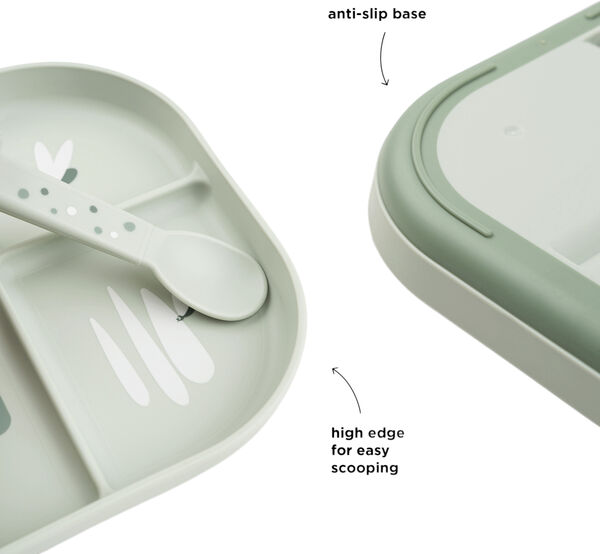 Foodie inddelt tallerken Croco Grøn