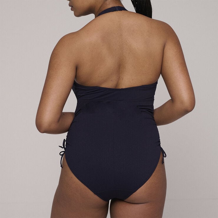 Pinner badedragt med dyb udskæring