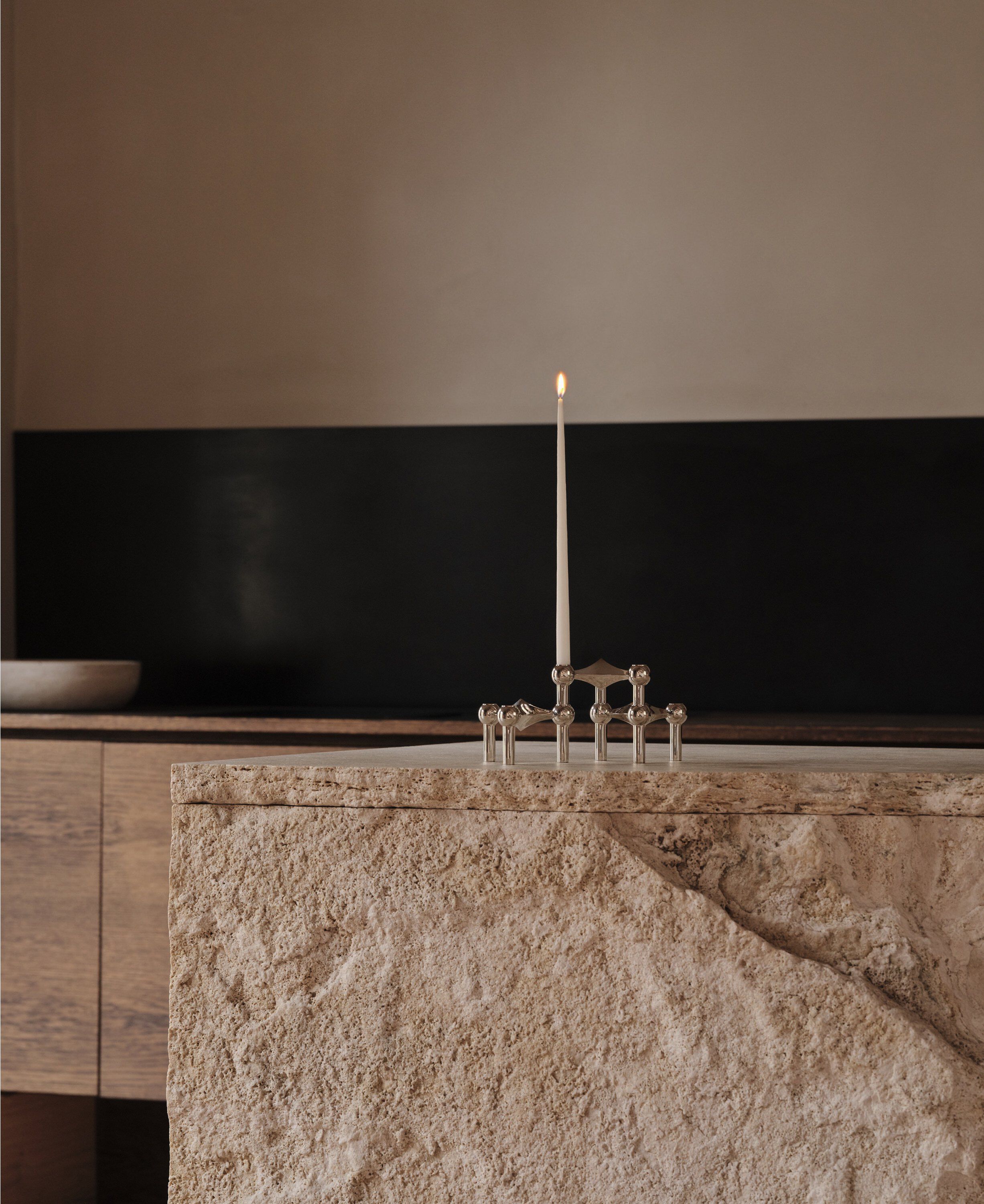 STOFF Nagel ljusstake 3 st. krom