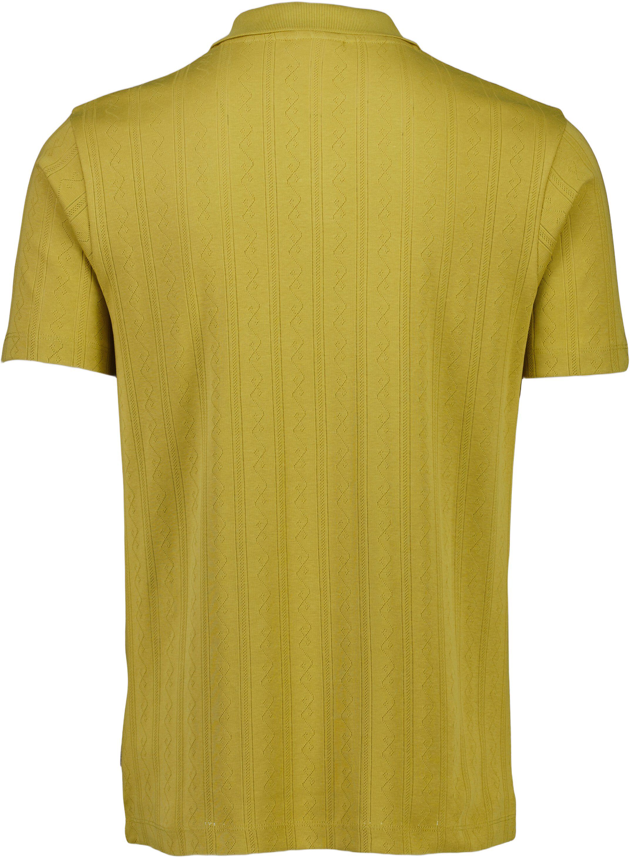 Jacquard v-neck polo S/S