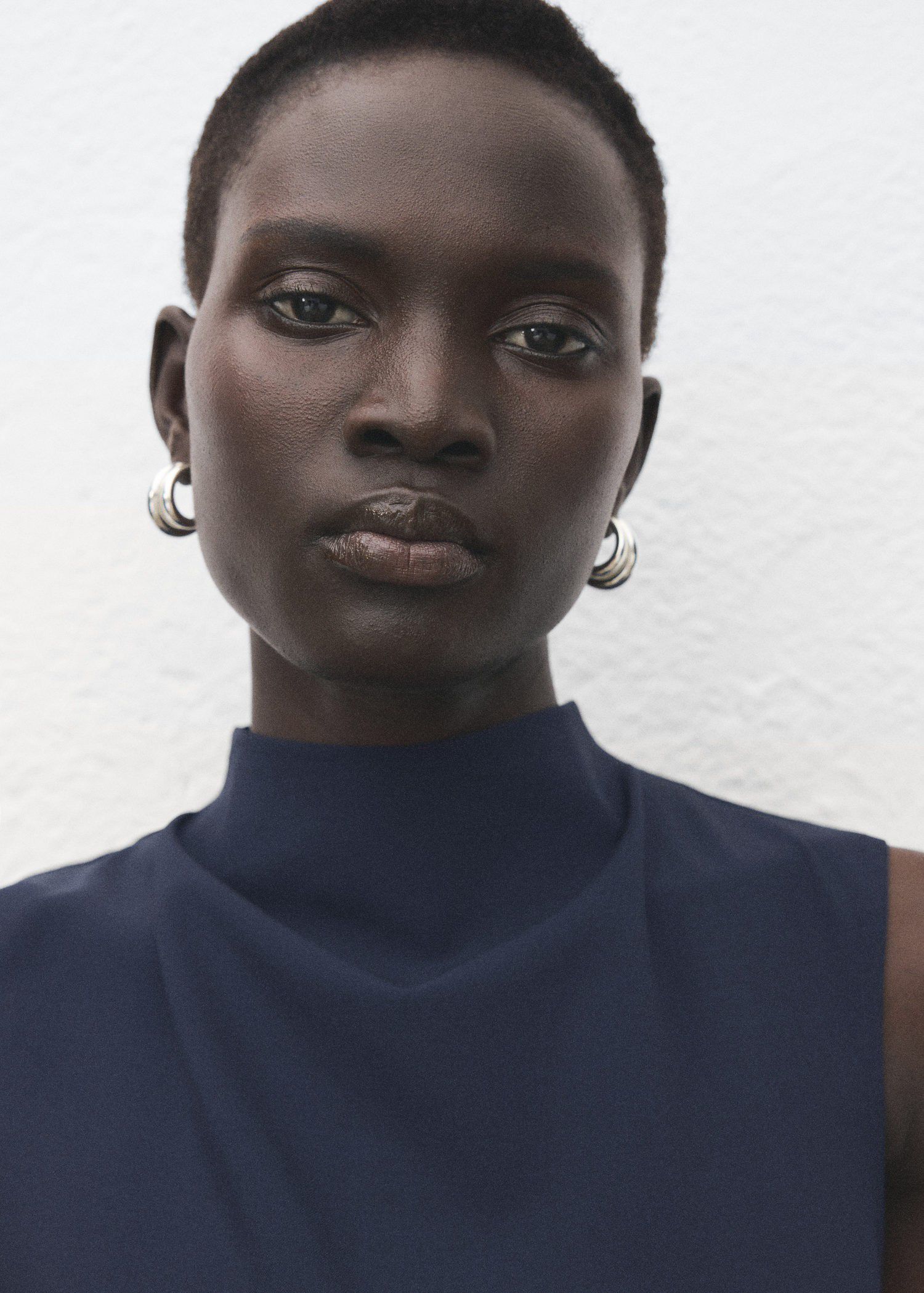 A-line dress with metal embellishme