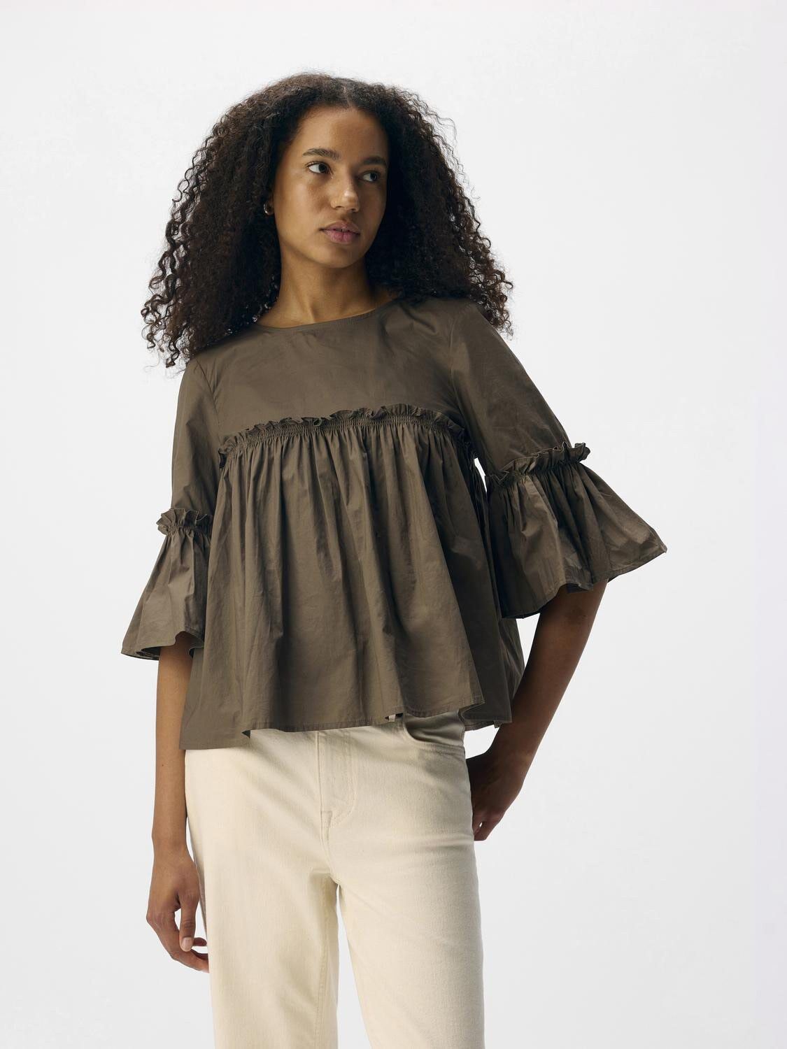 OBJIRA HOPE 3/4 RE O-NECK TOP 141