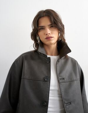 TSTHIT CROPPED COATED JACKET OTW
