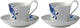 Blue Fluted Mega 2-pack kopp med högt handtag och fat 25 cl