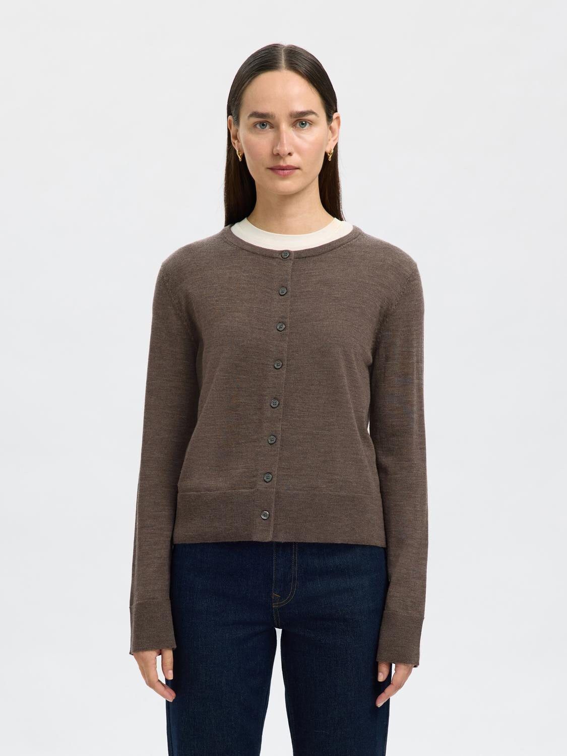 Slwthea Ls Knit Merino Cardigan Noos