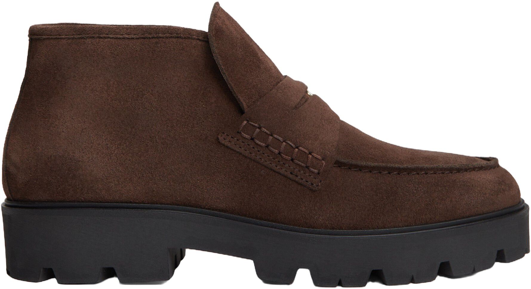 TH Monogram Suede Penny Loafer Boots