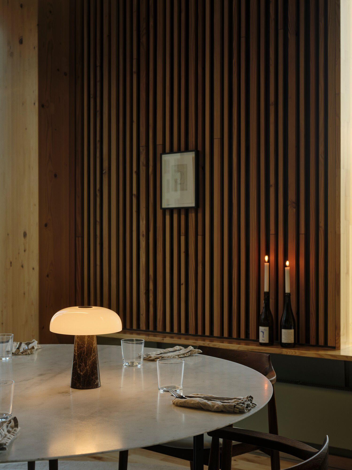 Glossy Mini Portable | Bordlampe | Gr&aring; brun