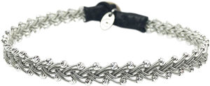 Maria Facet Silver Beads Black - Large