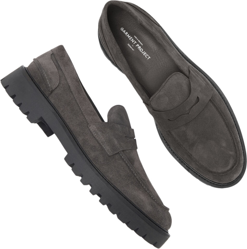 Aaron Penny Loafer - Black Suede