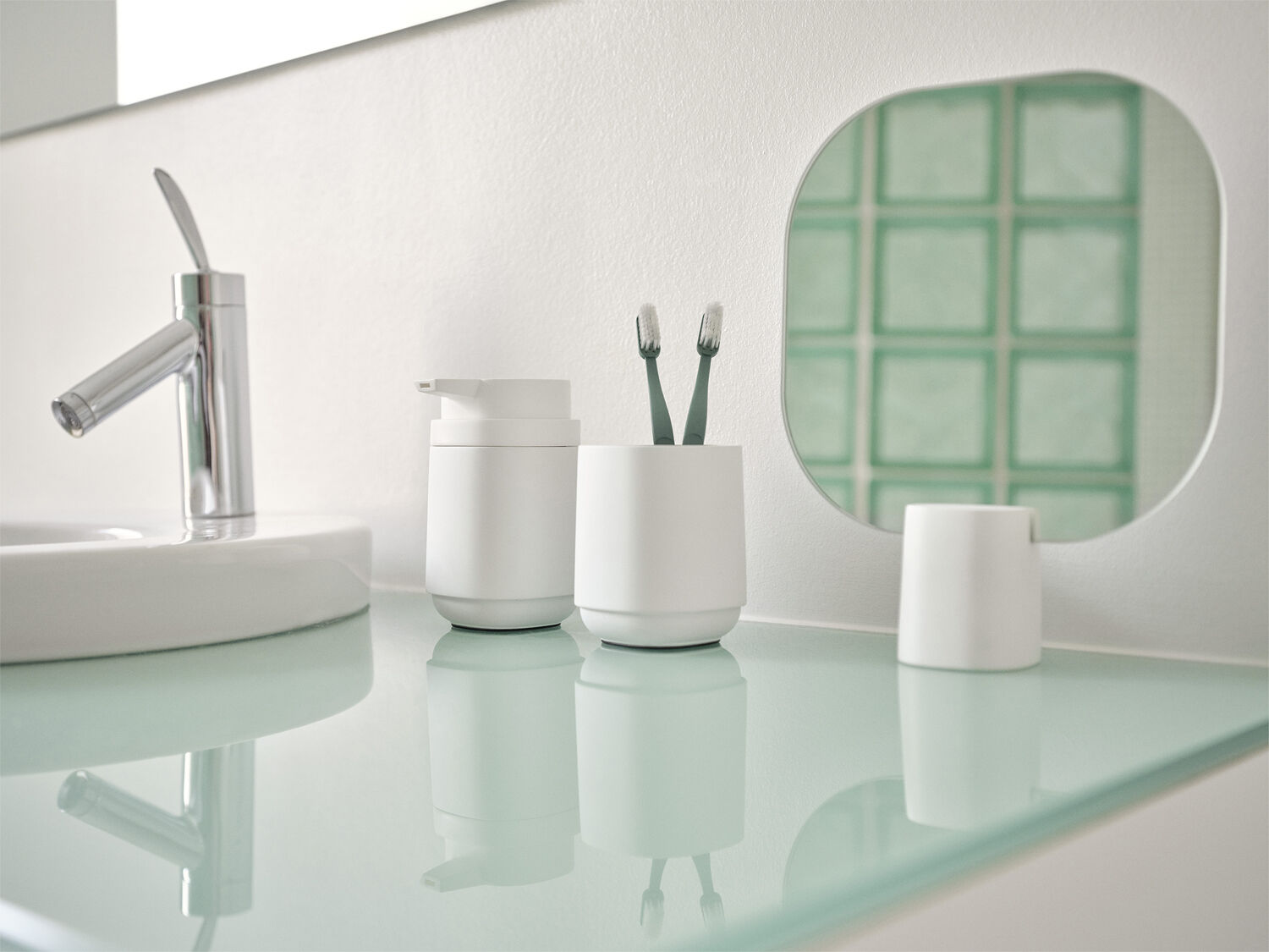 Bordsspegel Time White