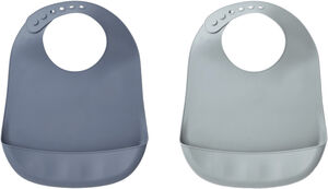 Tilda silicone bib solid - 2 pack