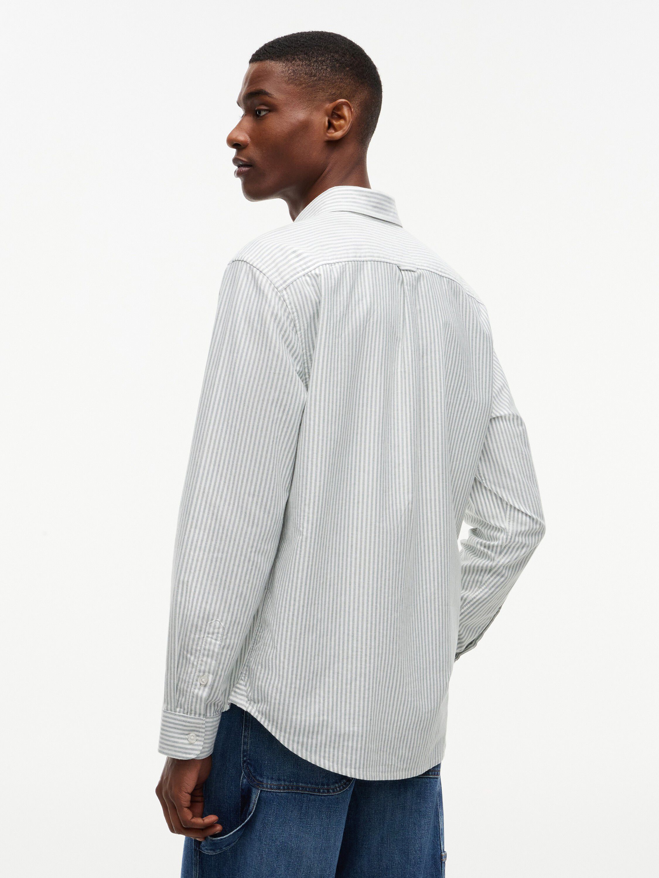 TJM REG STRIPE OXFORD SHIRT EXT