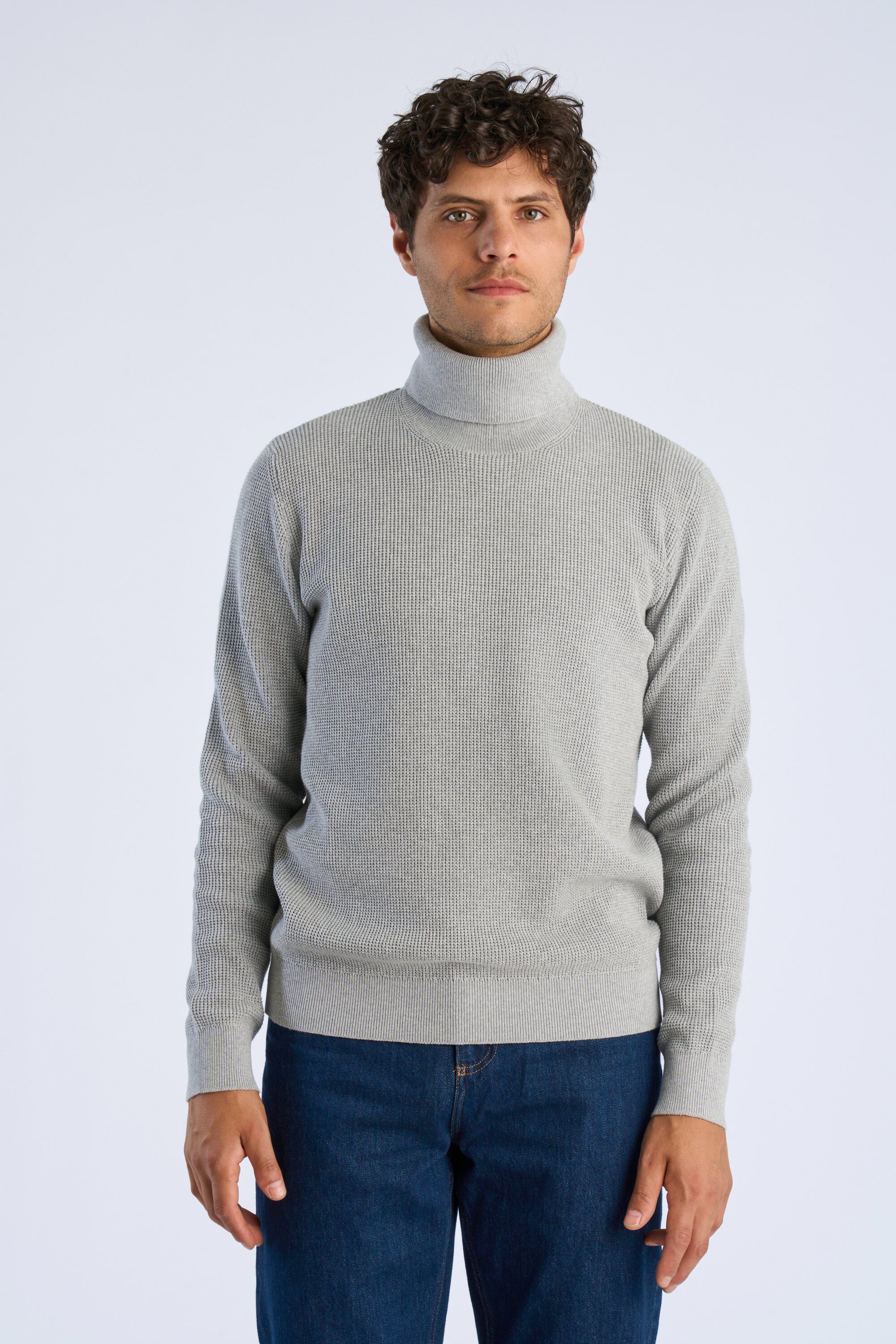 Recycled roll neck knit L/S