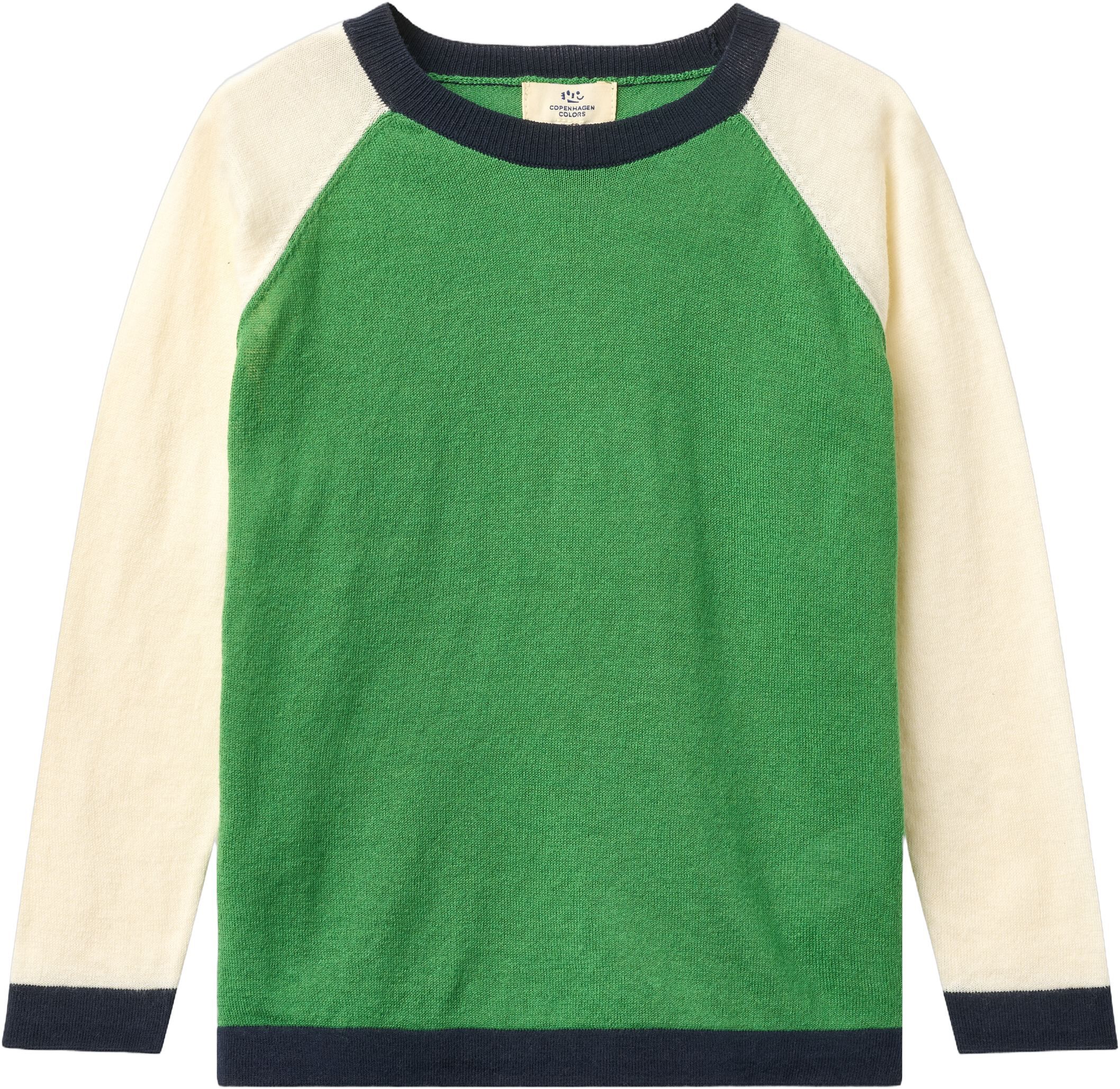 LIGHT KNITTED COLOR BLOCK BLOUSE